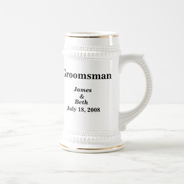 Chope À Bière Bière l'épousant faite sur commande Stein de (Droite)