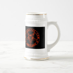 Chope À Bière Bière rouge Stein de Baphomet