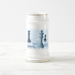 Chope À Bière Bière Stein de conception d'échecs