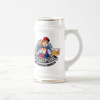 Chope À Bière Bière Stein de fille de dissolution (*May contenez