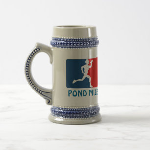 Chope À Bière Bière Stein de logo de mille d'étang