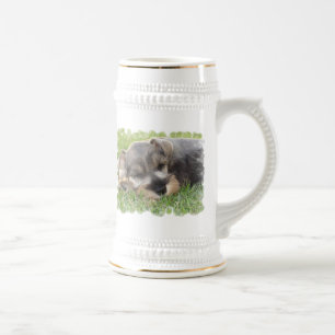Chope À Bière Bière Stein de Schnauzer de sommeiller