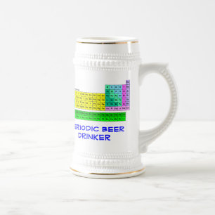 Chope À Bière Bière Stein de Tableau périodique par des