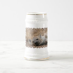 Chope À Bière Bière Stein d'image d'hyène