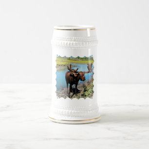 Chope À Bière Bière Stein d'orignaux de Taureau