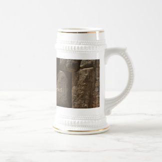 Chope À Bière Blanc/or de Saqsaywaman 650 ml Stein