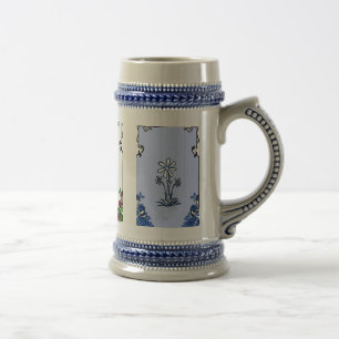 Chope À Bière Bleu personnalisable d'anniversaire