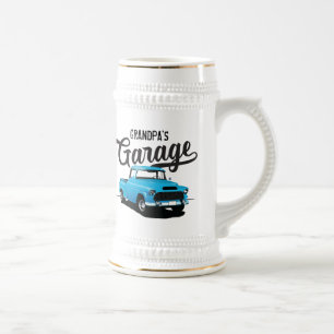 Chope À Bière Bleu Vintage Camion Custom Bière Stein