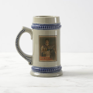 Chope À Bière Bock Beer Bavarian Girl Vintage