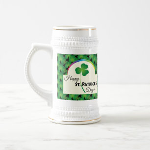 Chope À Bière Bonne Saint Patrick, Motif Shamrock