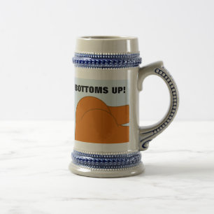 CHOPE À BIÈRE BOTTOMS UP BARE BUTT FUNNY BIÈRE STEIN