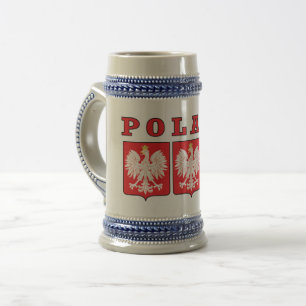 Chope À Bière Boucliers de l'aigle polonais