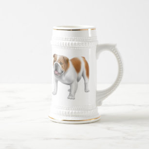 Chope À Bière Bouledogue anglais amical Stein