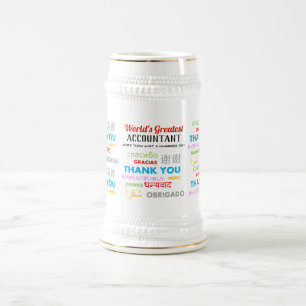 Chope À Bière Cadeau comptable Merci personnalisé moderne