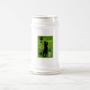 Chope À Bière Cadeau de golf Vintage