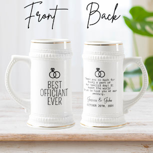 Chope À Bière Cadeau officiel Mariage moderne Meilleur Officier 