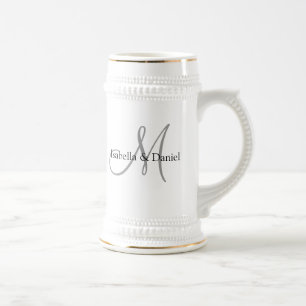 Chope À Bière Cadeaux de mariage Monogrammes de musique