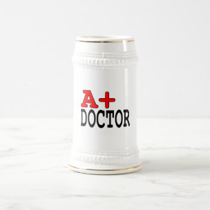 Chope À Bière Cadeaux drôles pour des médecins : A+ Docteur