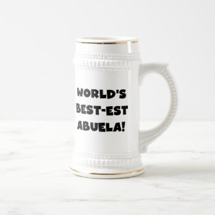 Chope À Bière Cadeaux noirs et blancs du Meilleur-est Abuela du