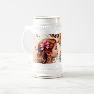 Chope À Bière Câlin de la fête des mères dans le style floral aq