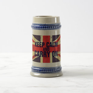 Chope À Bière CALME vintage CALME UK DONS Drapeaux