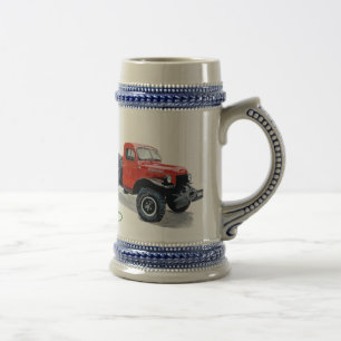 Chope À Bière Camion antique Stein de chariot de puissance