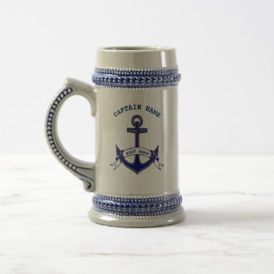 Chope À Bière Capitaine Ancre Custom Nautical