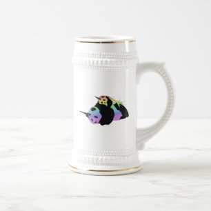 Chope À Bière Caresse magique d'étincelle de pandas de licorne