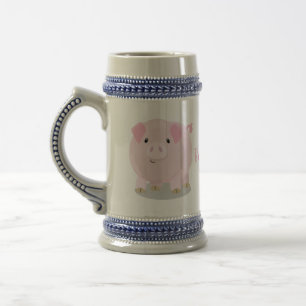 Chope À Bière Caricature de porc mignon rose pot vendue