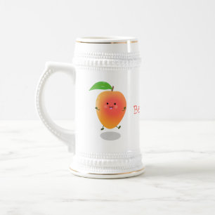 Chope À Bière Caricature jaune mangue mignonne