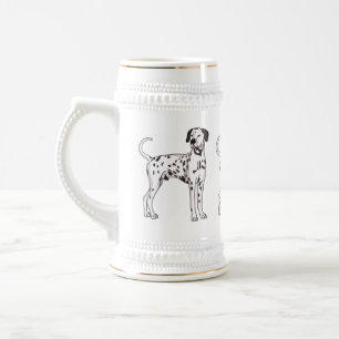 Chope À Bière Caricature pour chien dalmate