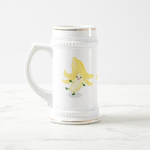 Chope À Bière Caricature sur la banane de Cute kawaii
