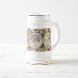 Chope À Bière Carte de cru de voyageur du monde