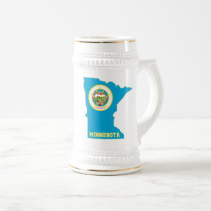 Chope À Bière Carte de drapeau d'état du Minnesota
