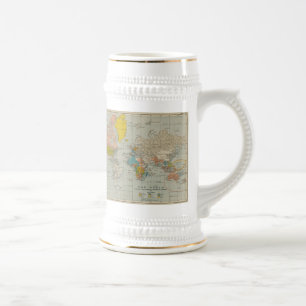 Chope À Bière Carte vintage 1910 du monde