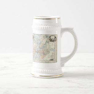 Chope À Bière Carte vintage de Stockholm (1733)