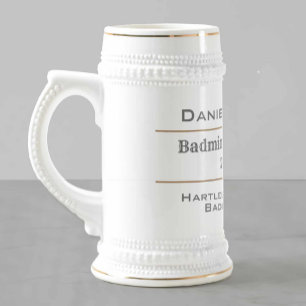 Chope À Bière Champion de Badminton