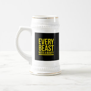 Chope À Bière Chaque bête a besoin d'un jaune de beauté
