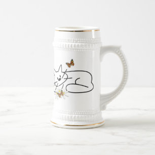 Chope À Bière Chat de griffonnage