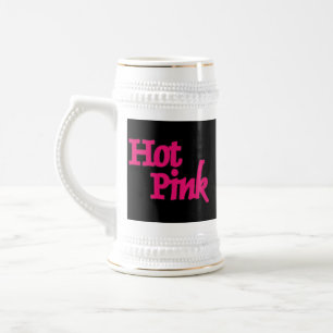 Chope À Bière Chaud rose noir blanc acier