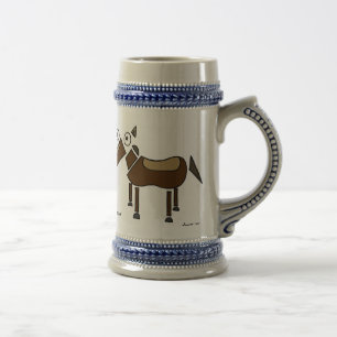 Chope À Bière Cheval Abstrait Stein