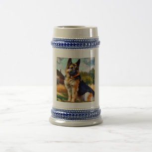 Chope À Bière Chien berger allemand