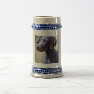 Chope À Bière Chien bleu dentelle