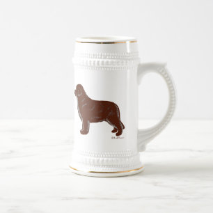 Chope À Bière Chien Brown de Terre-Neuve