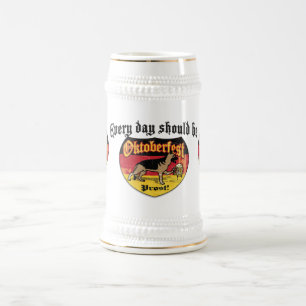 Chope À Bière Chien de civière de berger allemand