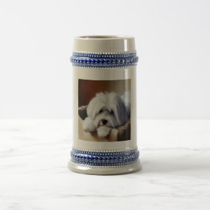 Chope À Bière Chien de Coton de Tulear