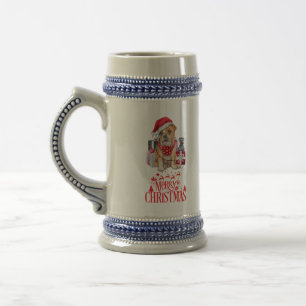 Chope À Bière Chien de Noël