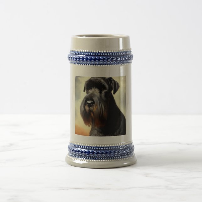 Chope À Bière Chien Schnauzer géant (Centre)