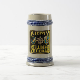 Chope À Bière Civière Stein de vétéran d'intelligence d'armé