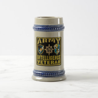 Chope À Bière Civière Stein de vétéran d'intelligence d'armée